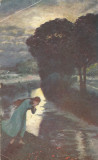 Rom&acirc;nia, reproducere de artă K. Belawski, carte poştală, circulată intern, 1920, Circulata, Printata