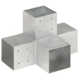 Gossi conector de grinda, forma x, 101 x 101 mm, metal galvanizat