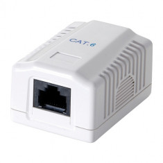 Priza de perete Logilink NP0071 Cat.6 UTP 1x RJ45 White foto