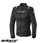 Geaca (jacheta) femei pentru scuter - motocicleta Racing vara Seventy model SD-JR50 culoare: negru Negru XXL (63/64cm)