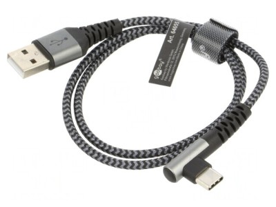 Cablu USB 2.0 USB A la USB C &amp;icirc;n unghi 0,5m foto