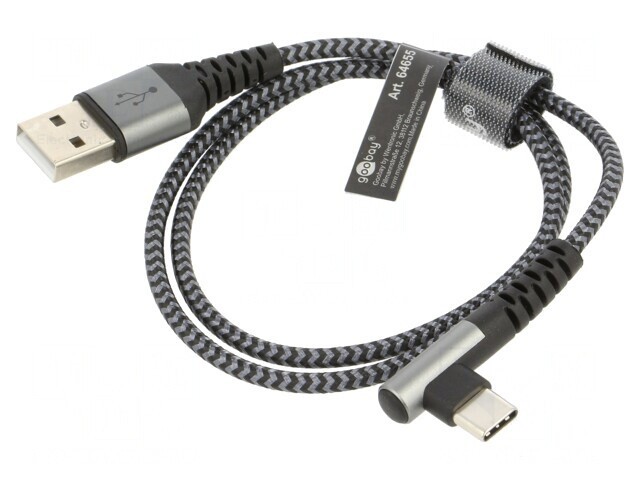 Cablu USB 2.0 USB A la USB C &icirc;n unghi 0,5m