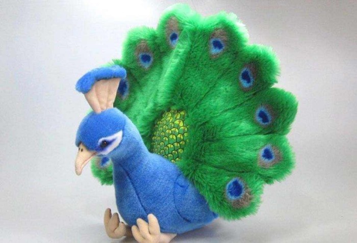 Jucarie paun de plus nat geo 19cm