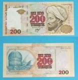Kazahstan 200 Tenge 1999 Al-Farabi UNC, Serie BG9665499, P#20. Bancnota Kazahă