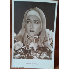 Carte postala, Gloria Swanson, una din cele mai importante dive ale filmului mut hollywoodian, 1899-1983