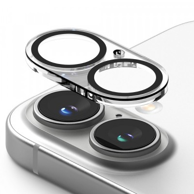 Folie de protectie Camera Spate Ringke pentru Apple iPhone 16 Plus / 16, Sticla Securizata, Set 2 bucati, Transparenta foto