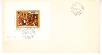C3 - FDC Romania - Reproduceri de arta II - colita - LP710 - 1969 foto