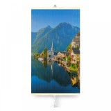 Panou radiant electric decorativ TRIO, incalzire cu infrarosu 430W, model Village Hallstatt, 100 x 57 cm