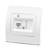 Priză date 1xRJ45 Cat6e alb Jazz - ELBI
