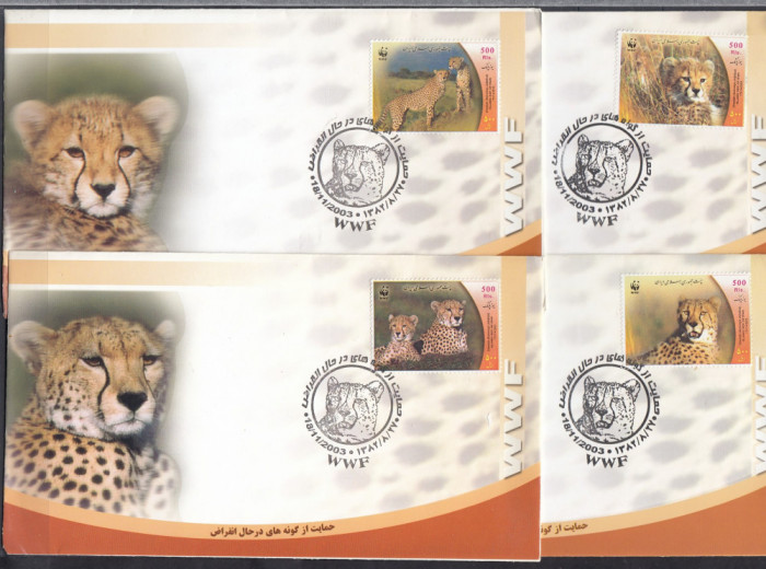 4 FDC Iran 2003 - WWF - GHEPARZI