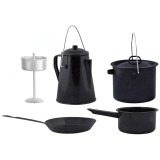 Esschert Design Set de gatit pentru exterior, 4 piese, negru, FF215 GartenMobel Dekor, vidaXL