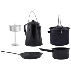 Esschert Design Set de gătit pentru exterior, 4 piese, negru, FF215 foto