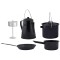Esschert Design Set de gatit pentru exterior, 4 piese, negru, FF215
