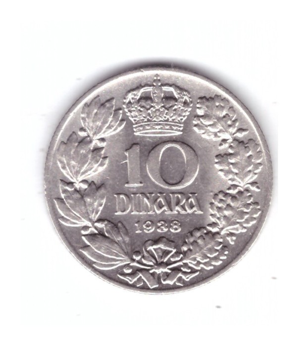Moneda Yugoslavia 10 dinara 1938, stare foarte buna, cu luciu, curata