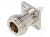 Conector N soclu mamă drept 50&Omega; lipire PTFE aurit AMPHENOL RF