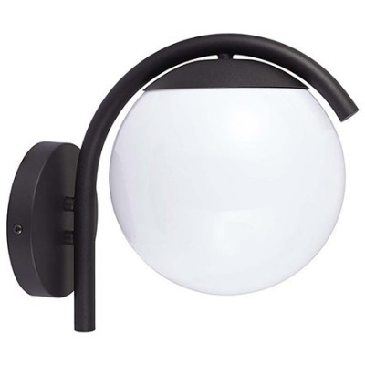 Lampa perete cu soclu e27 ip44 - negru mat foto