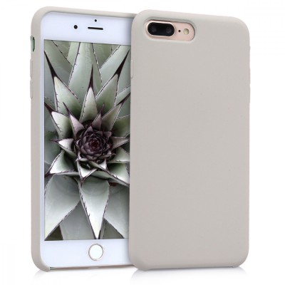 Husa pentru Apple iPhone 8 Plus / iPhone 7 Plus, Silicon, Bej, 40842.96 foto