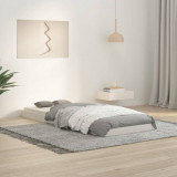 VidaXL Cadru de pat, alb, 75x190 cm, single mic, lemn masiv de pin
