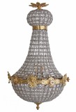 Candelabru Rococo din alama aurie cu cristale CAT994, Lustre