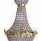 Candelabru Rococo din alama aurie cu cristale CAT994