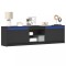 Gossi dulap tv cu led, negru, 180x34x50 cm, lemn prelucrat