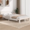 Gossi cadru de pat, alb, 120x200 cm, lemn masiv de pin