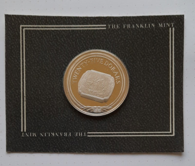 Moneda de argint- 25 Dollars Insulele Virgine Britanice 1988 FM(P) - A 3897 foto