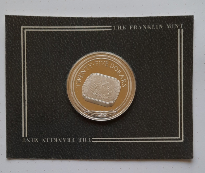 Moneda de argint- 25 Dollars Insulele Virgine Britanice 1988 FM(P) - A 3897