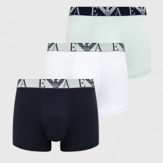 Emporio Armani Underwear boxeri 3-pack barbati, culoarea verde