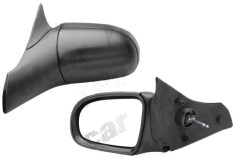 Oglinda exterioara Opel Corsa B 01.1993-10.2001 partea stanga View Max crom plana carcasa neagra reglare parghie fara incalzire foto