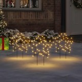 vidaXL Decor stele luminoase de Crăciun cu țăruși 3 buc. 50 LED 29 cm