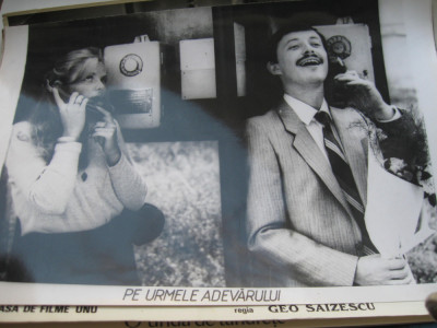 Film/teatru Romania - fotografie originala (25x19) - Pe urmele adevarului foto