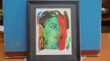 PORTRET DE FEMEIE - ACUARELA PE HIRTIE - 19/ 23 cm. - INRAMAT.