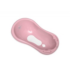 Cada de baie 84 cm cu dop cu covor antiderapant , Bear Dark Pink