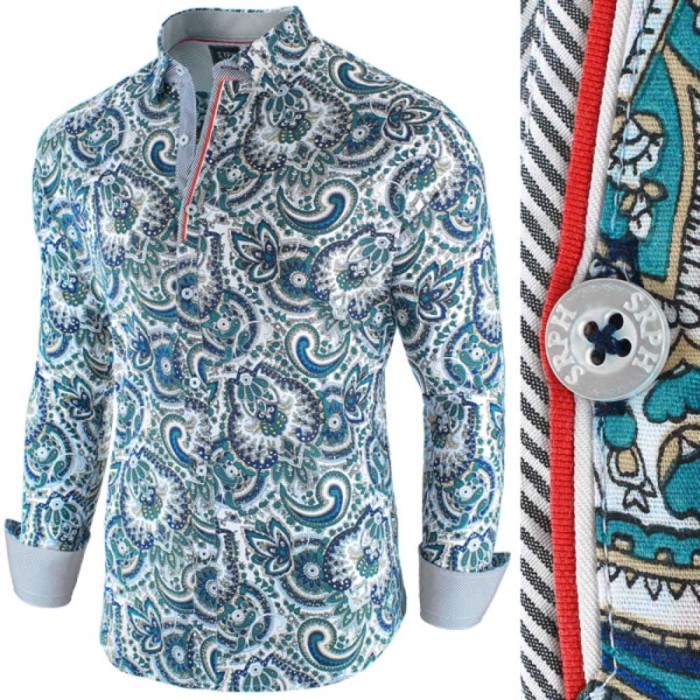Camasa pentru barbati, cu model, slim fit, casual wh5 - Latin Soul Reloaded Camasa pentru barbati, cu model, slim fit, casual wh5 - Latin Soul Reloaded