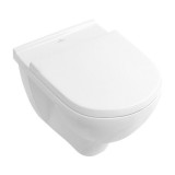 Set vas WC suspendat Villeroy &amp; Boch, O.Novo, compact, direct flush, alb alpin