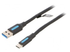 Cablu USB 3.0 A la C 0,5m Negru foto