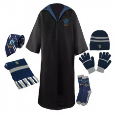 Set roba si accesorii Harry Potter IdeallStore®, Ravenclaw House, 6 piese, 10-12 ani, albastru