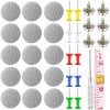 Kit 65 capse, Aisdelu&reg;, incluse 65 bucati catarame, 65 cuie colorate, surubelnita, banda de masura, pentru reparatia plafonului auto, compatibil Audi,