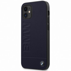 Husa Piele BMW Signature pentru Apple iPhone 12 / Apple iPhone 12 Pro, Bleumarin BMHCP12MSLLNA