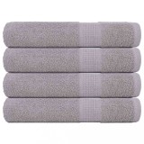 VidaXL Prosoape 4 buc Gri 100x200 cm 360 g/m&sup2; 100% bumbac