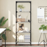 Gossi biblioteca cu 5 niveluri gri sonoma 59x35x171 cm lemn prelucrat