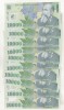 Bnk bn Romania 10000 lei 2000 Isarescu unc - x10 consecutive