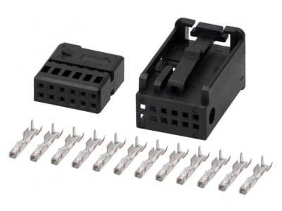 Carcasă Conector Quadlock 12 Pin Neagră foto