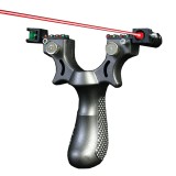 Cumpara ieftin Prastie cu laser IdeallStore&reg;, Sling King, plastic, 11.5 cm, cu boloboc, argintiu