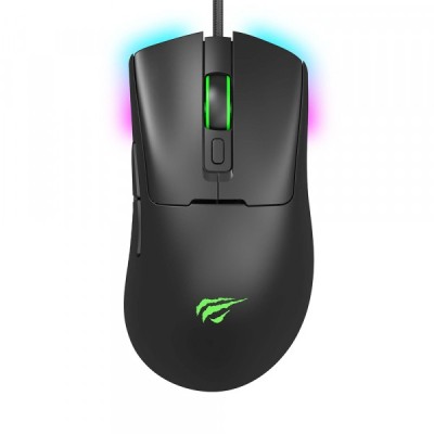 Mouse Gaming Wired USB HAVIT MS966, RGB, 800DPI - 12000DPI, 1.6m, Negru foto