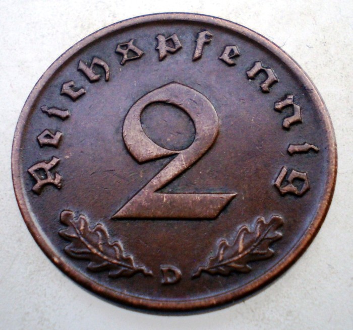 2.972 GERMANIA 2 REICHSPFENNIG 1937 D EROARE IDEM 2.985
