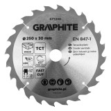 Disc fierastrau circular Graphite HM 250 x 30 mm, 24 dinti pentru lemn