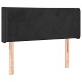 Cumpara ieftin Tablie de pat cu aripioare negru 103x16x78/88 cm catifea