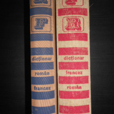 DICTIONAR ROMAN-FRANCEZ / FRANCEZ-ROMAN (1967, editie cartonata)